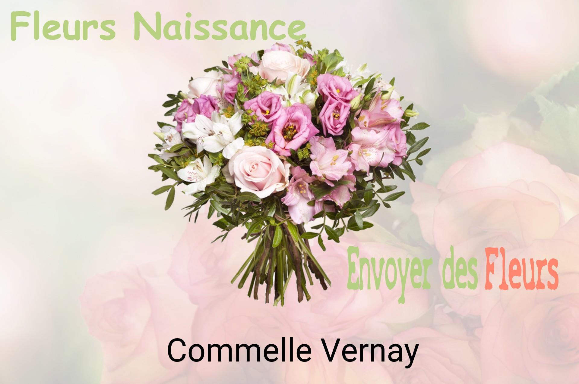 Bouquet de fleurs de naissance livré à Commelle-Vernay